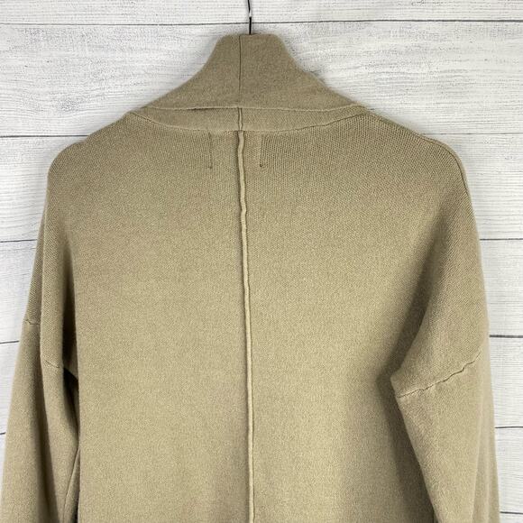 Twelve Love Womens size Small Long Line Open Cardigan Tan Beige Vanilla Girl - Picture 6 of 12